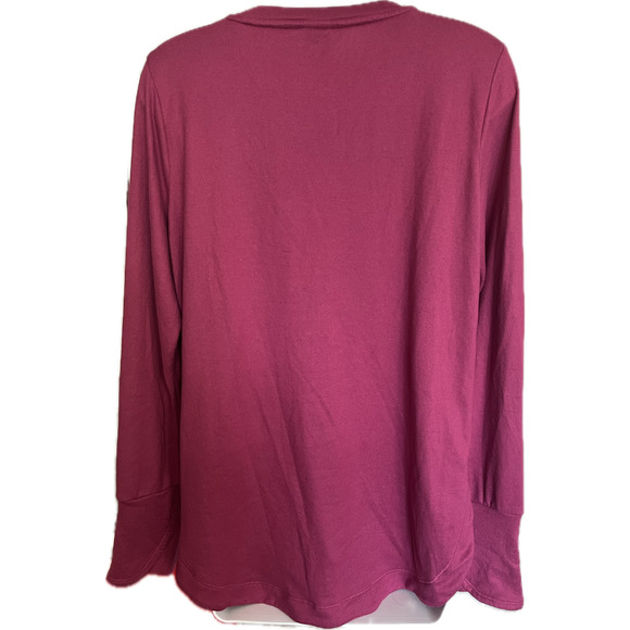 Member's Mark Favorite Super Soft Top wine red long sleeve sweater Medium - Picture 2 of 4